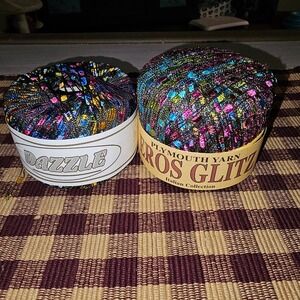 New Eros Glitz & Dazzle Plymouth Black Metallic Multi Yard 2 Full 158 & 82 Yards